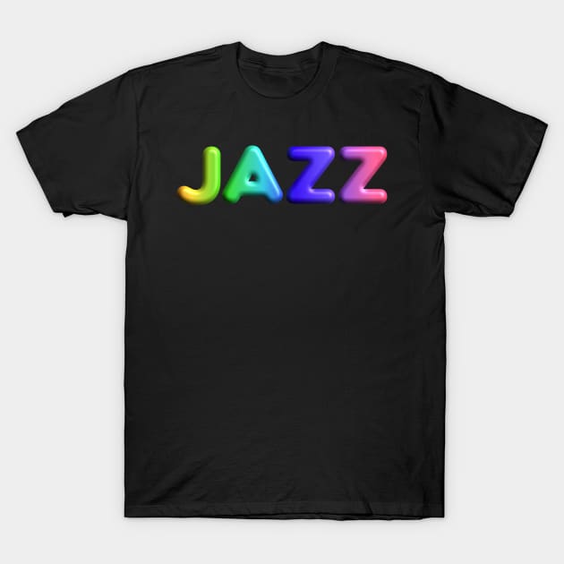 JAZZ - Rainbow Typography T-Shirt by Jurou